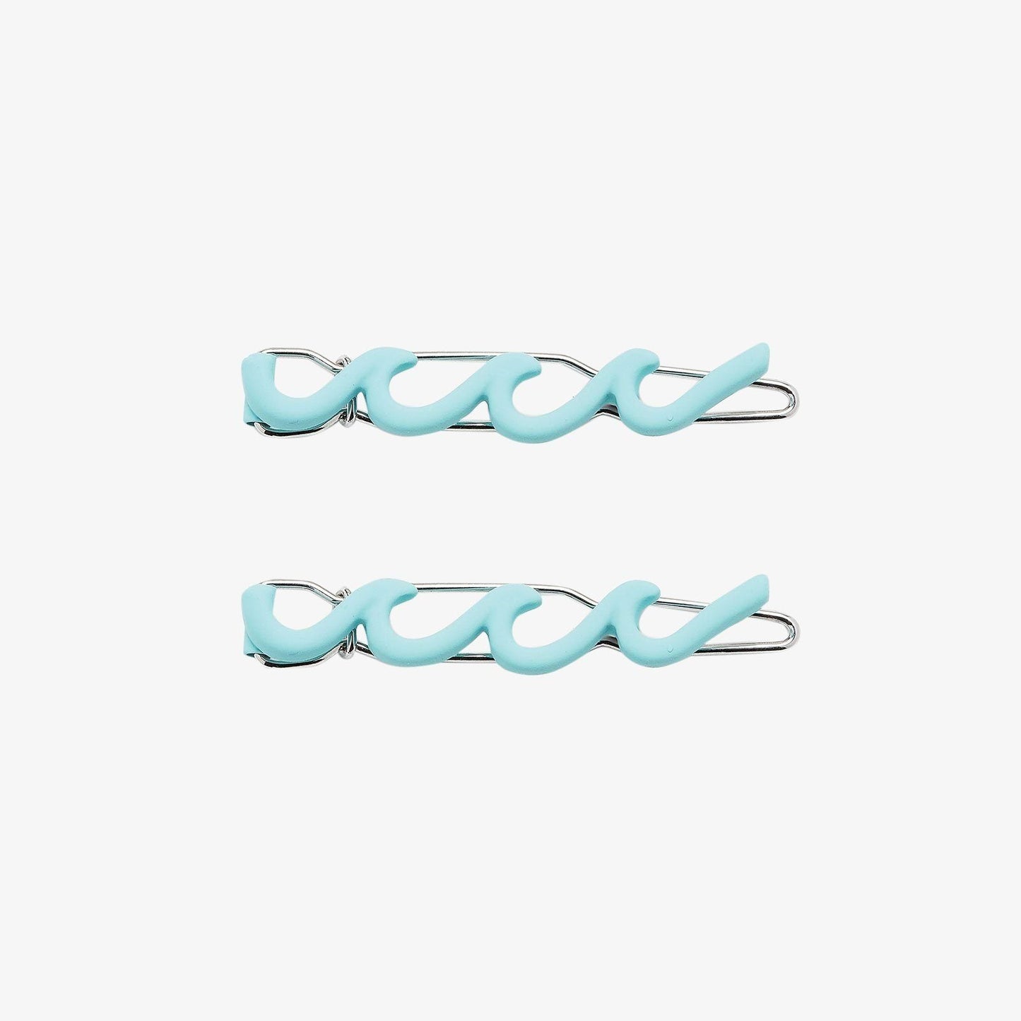 Enamel Wave Hair Barrettes (Set of 2)