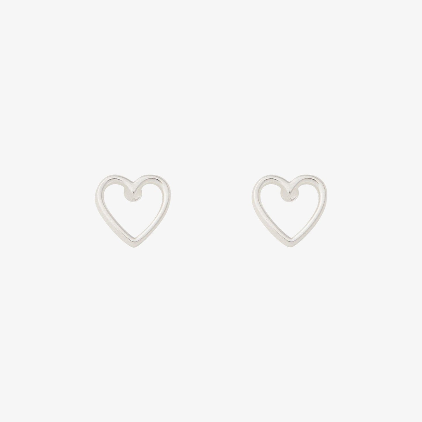 Open Heart Stud Earrings