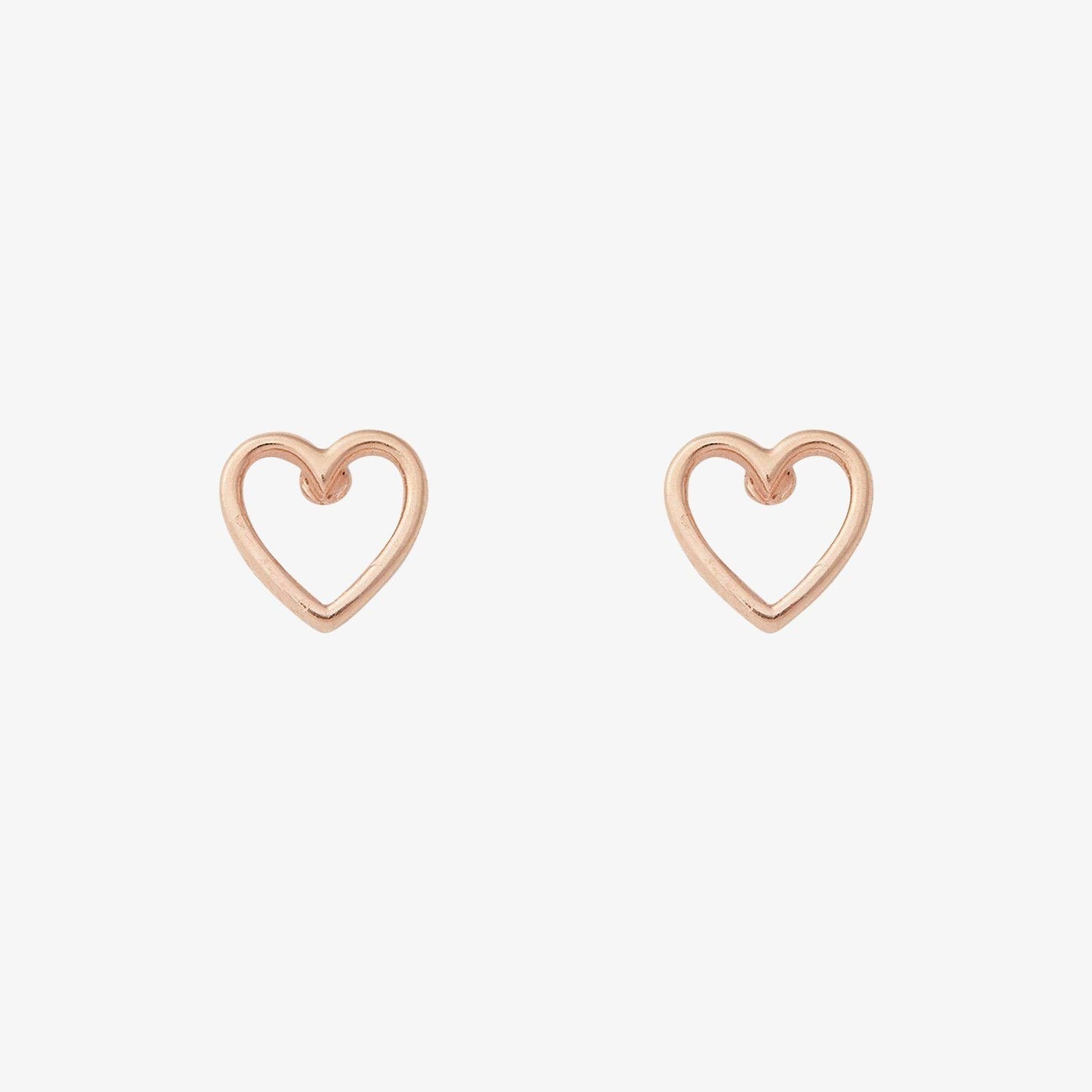 Open Heart Stud Earrings