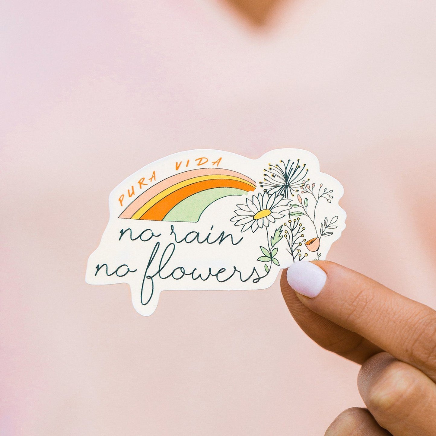 Rain Flowers Sticker
