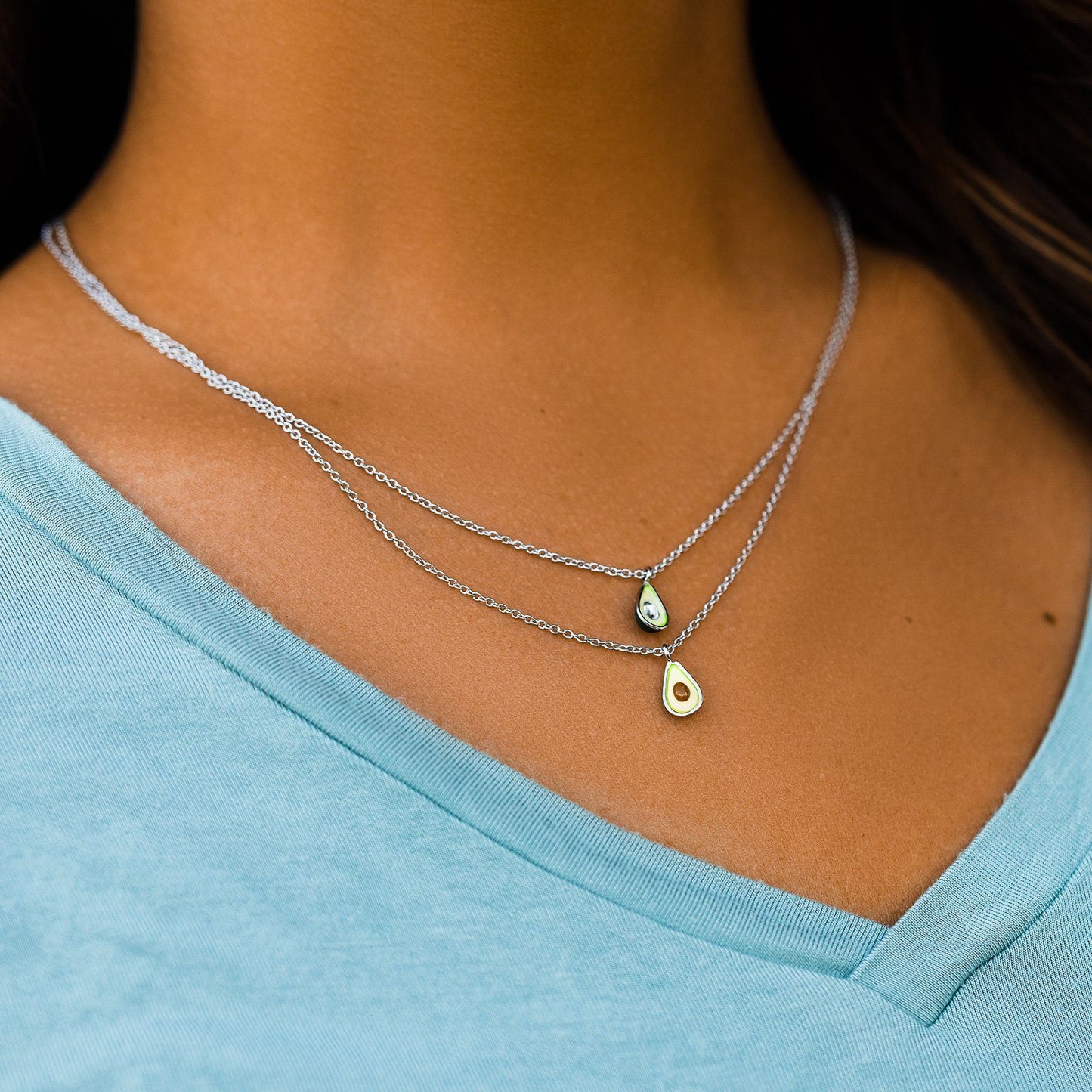 Bff Avocado Necklace Set