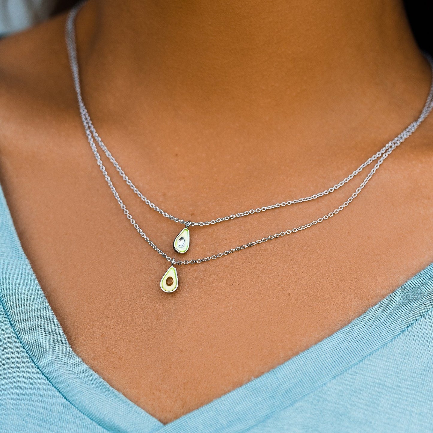 Bff Avocado Necklace Set