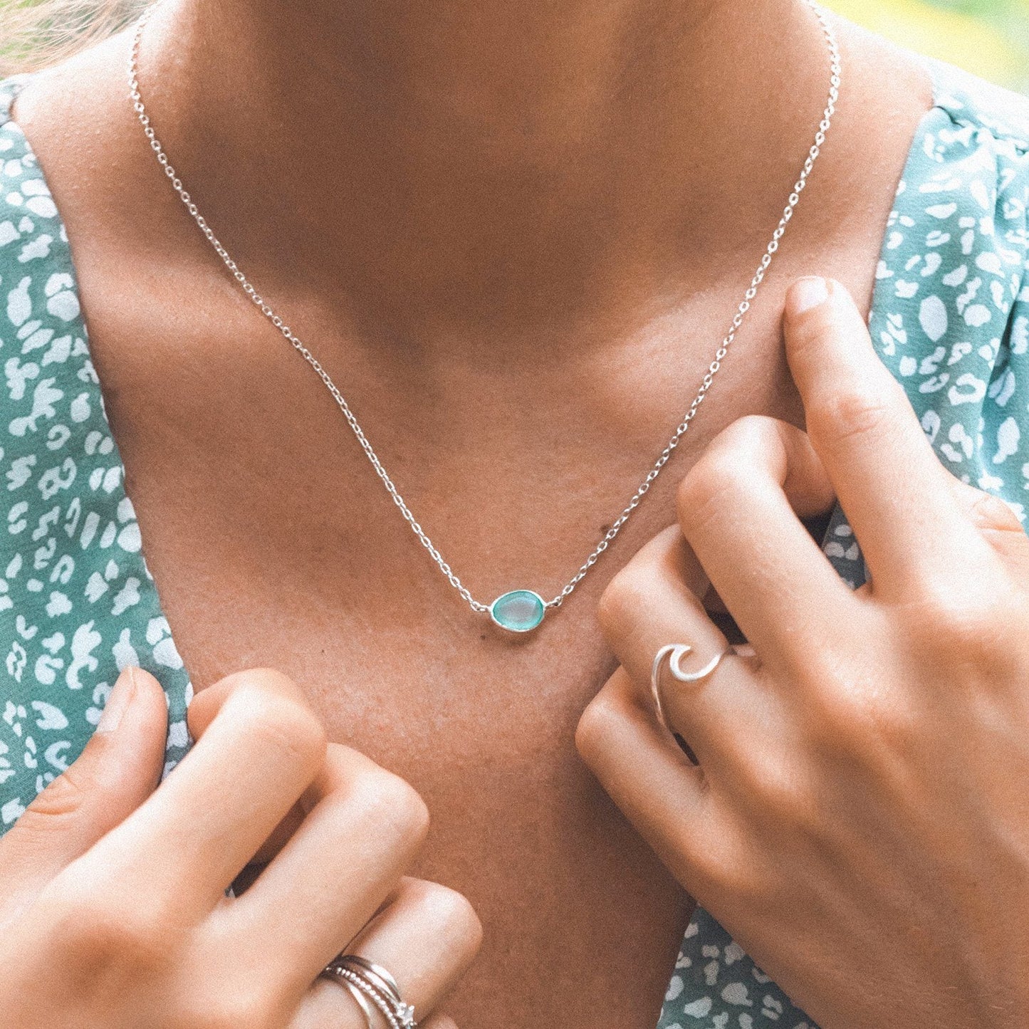 Teardrop Stone Necklace