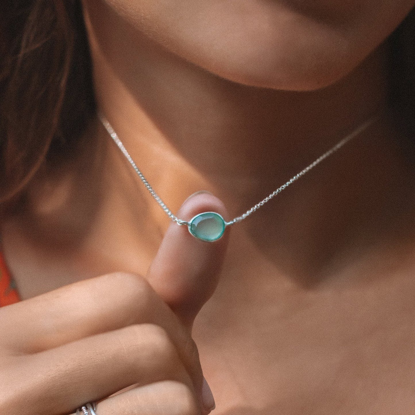 Teardrop Stone Necklace