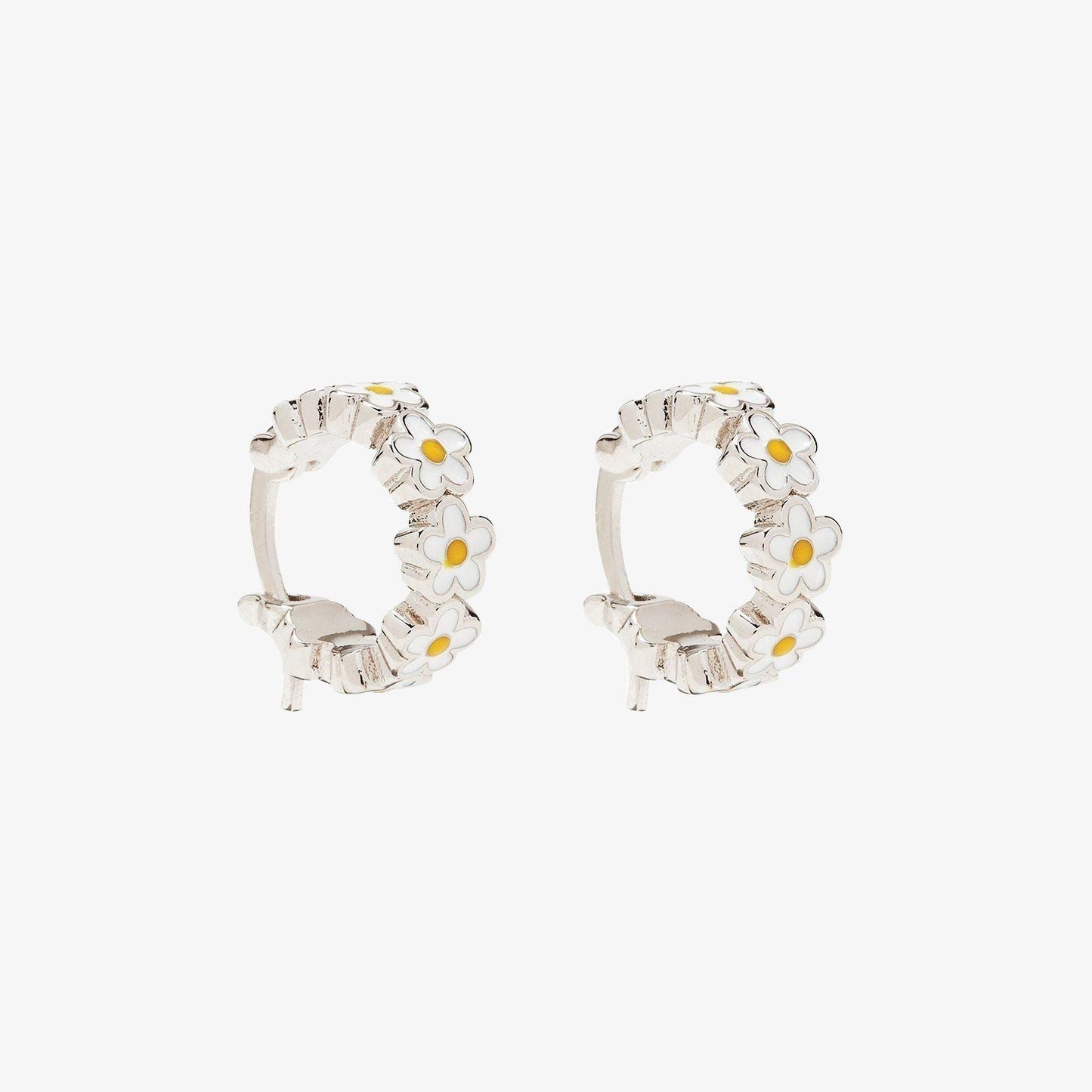 Painted Blooms Hoop Earrings