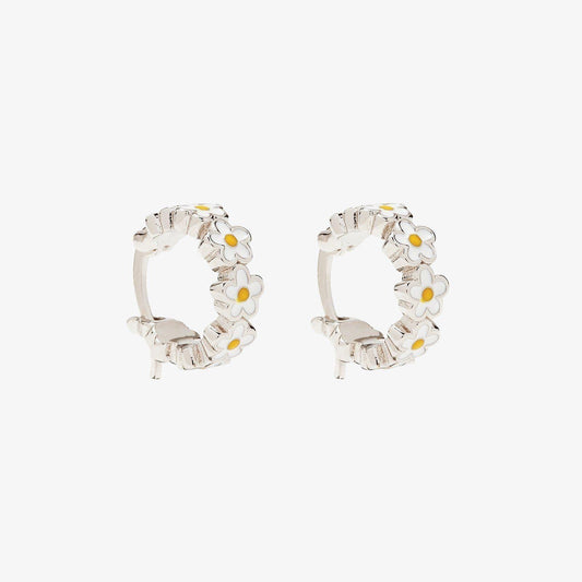 Painted Blooms Hoop Earrings