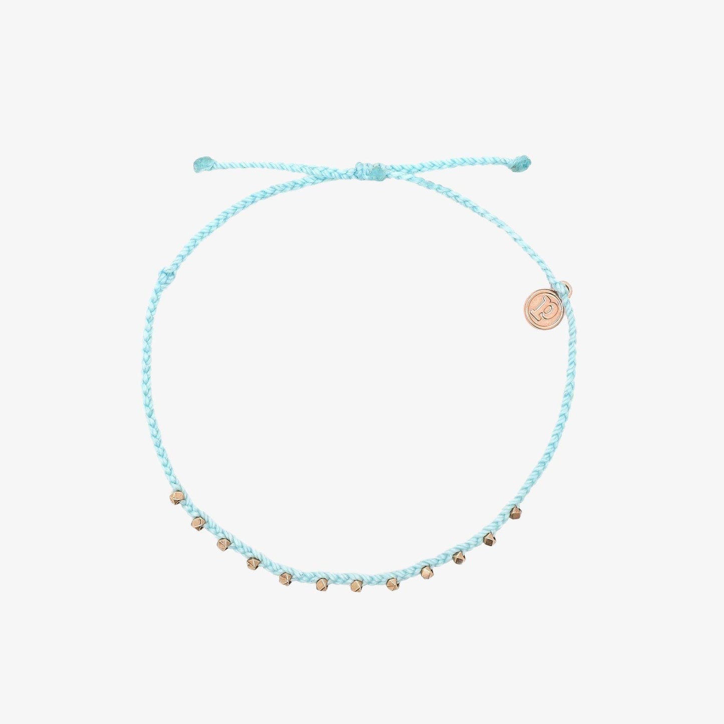 Rose Gold Stitched Beaded Anklet