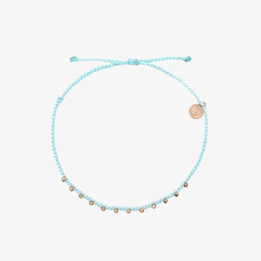 Rose Gold Stitched Beaded Anklet