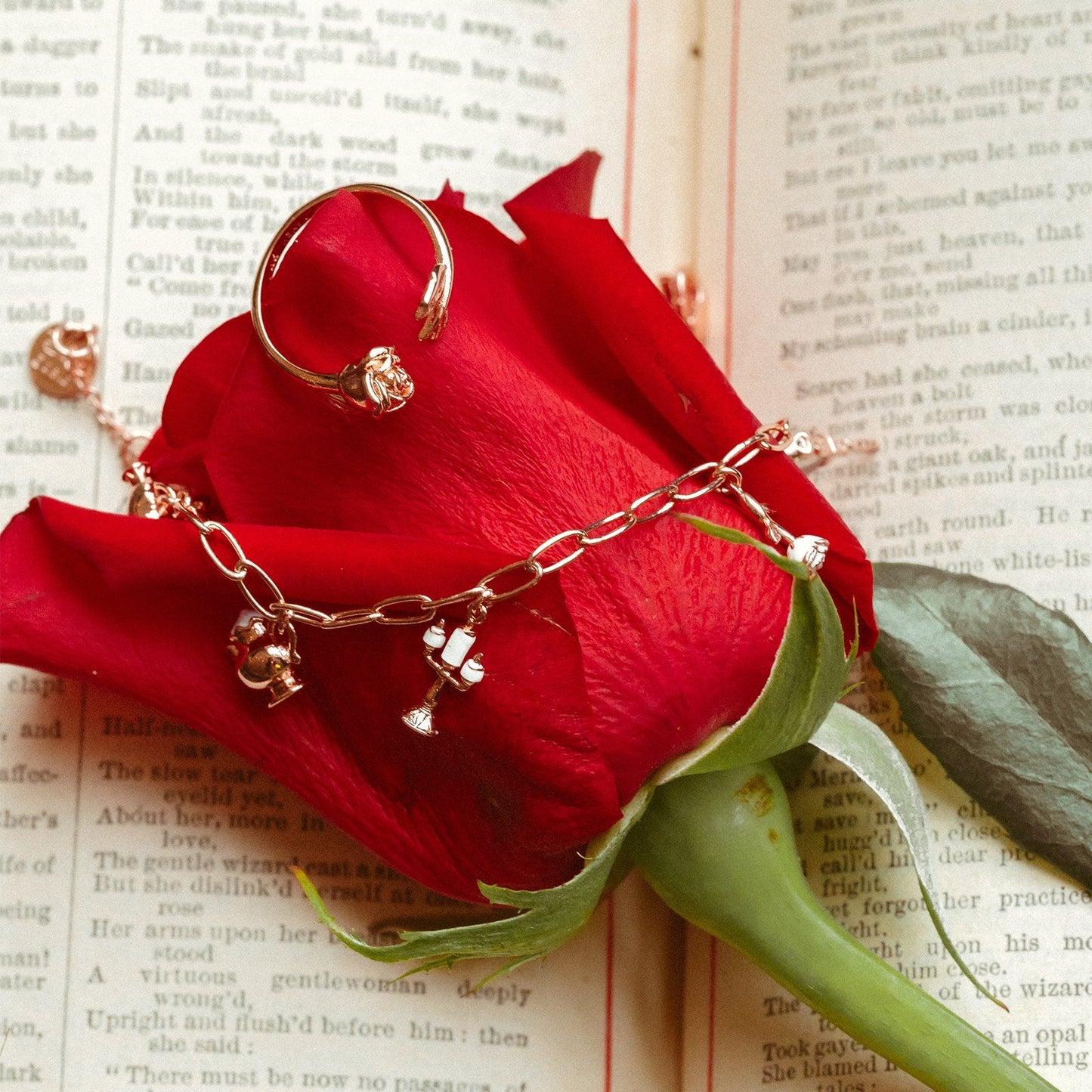 Disney Belle Charms Chain Bracelet