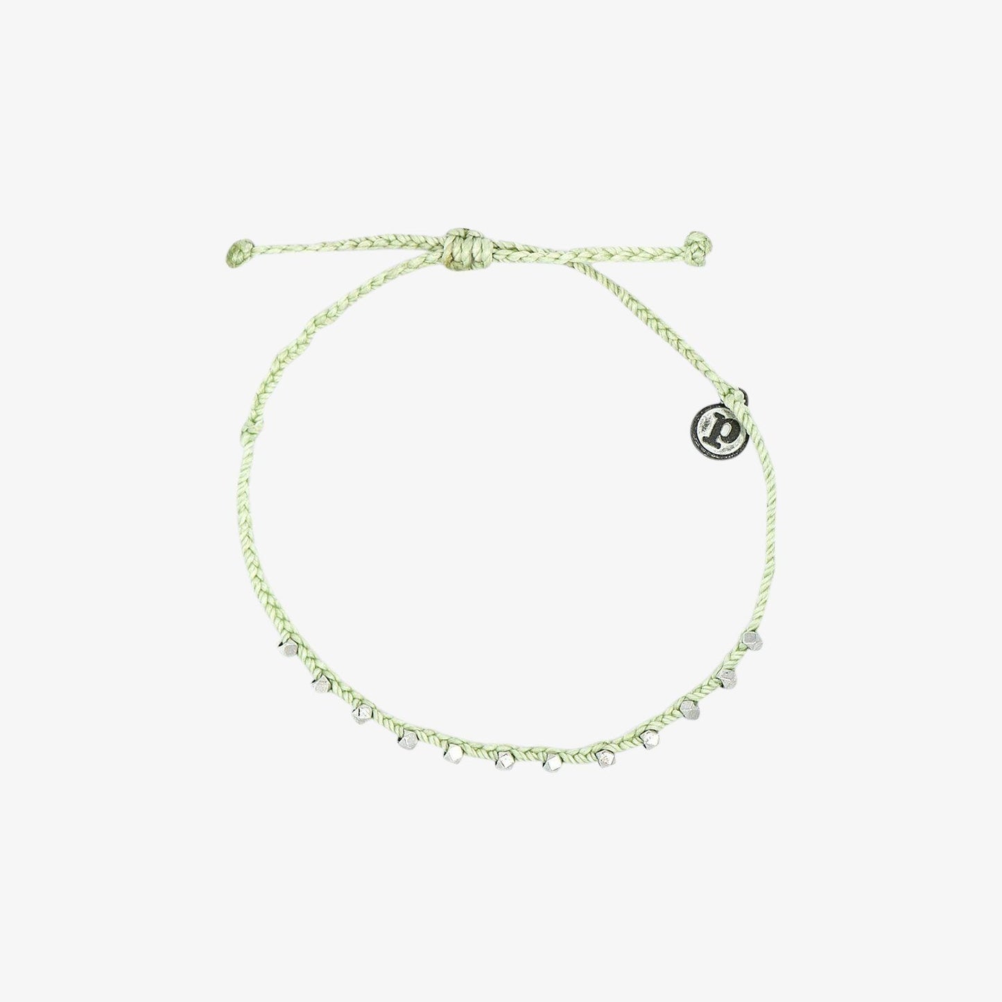 Silver Stitched Beaded Anklet