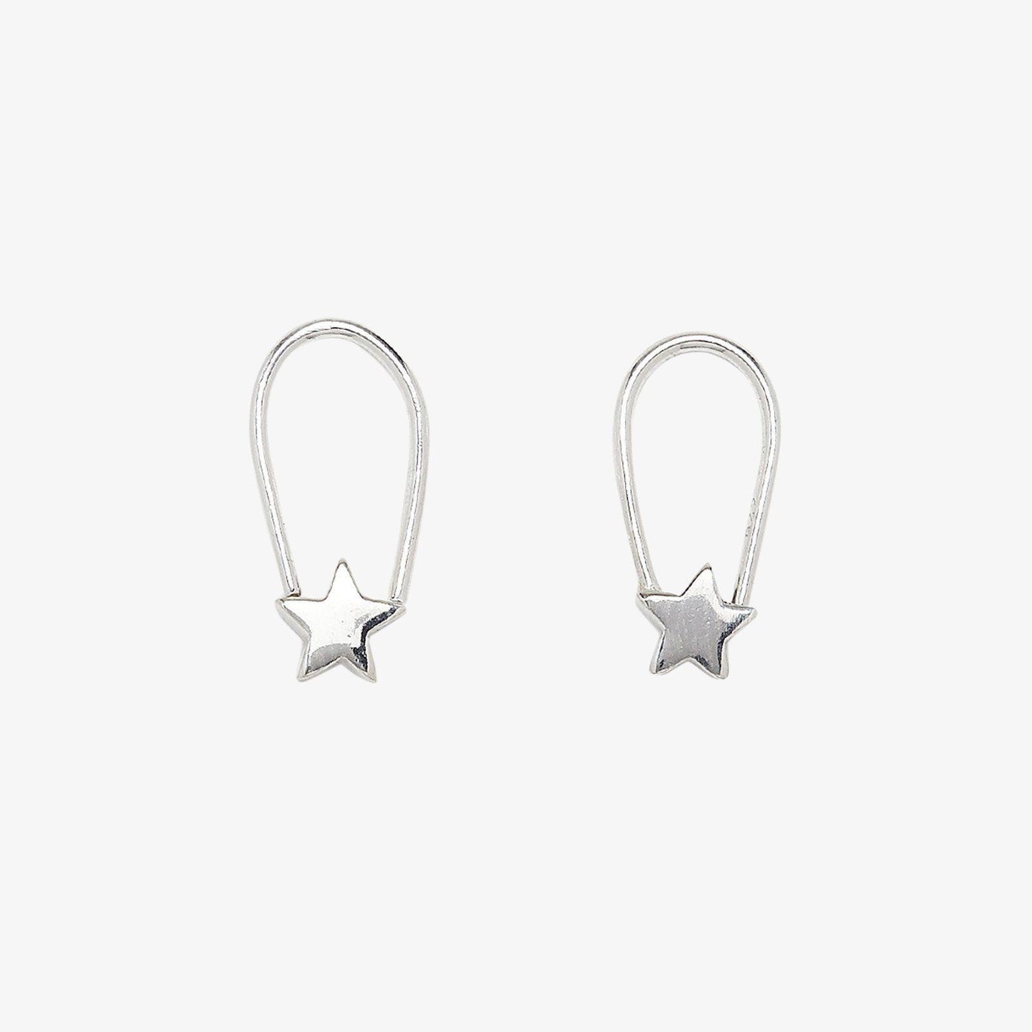 Star Safety Pin Earrings