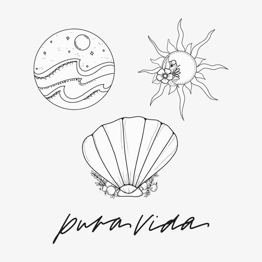 Waves Temporary Tattoo