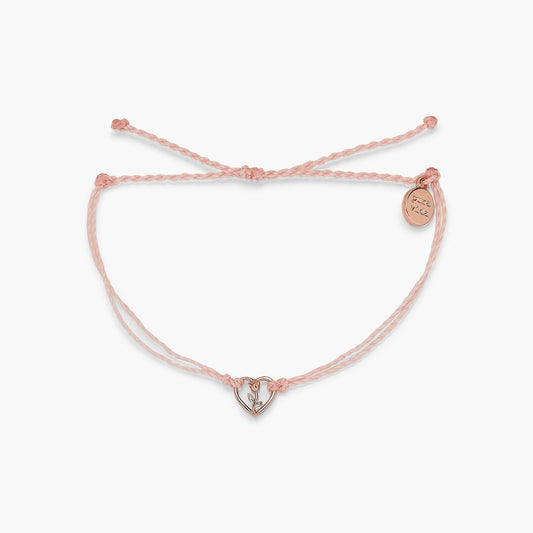 Disney Belle Rose Heart Charm Bracelet