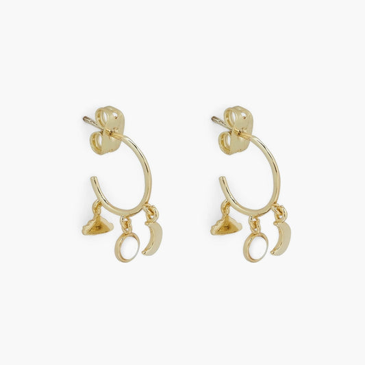 Disney Jasmine Charms Hoop Earrings