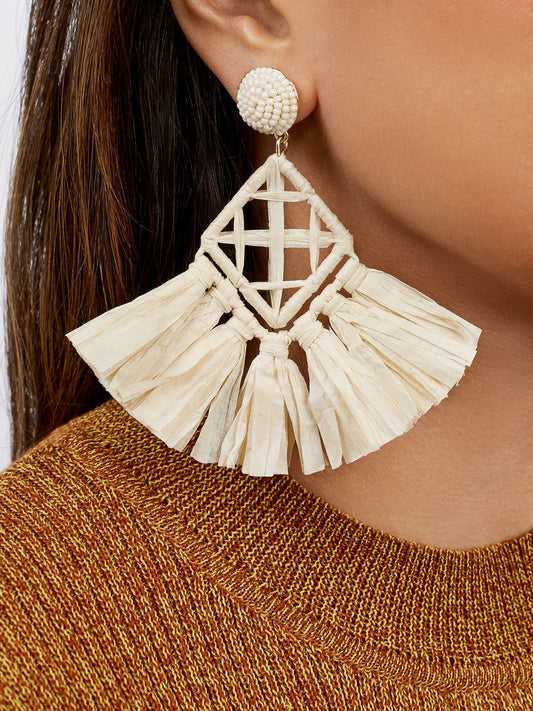 Sahari Raffia Drop Earrings
