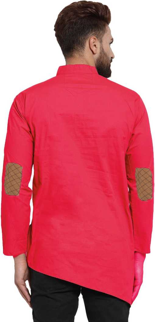 Men Solid Asymmetric Kurta